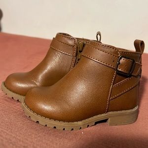Faux leather booties, toddler size 5